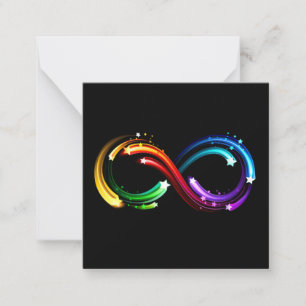 Carte De Correspondance Symbole de l'infini des comètes arc-en-ciel