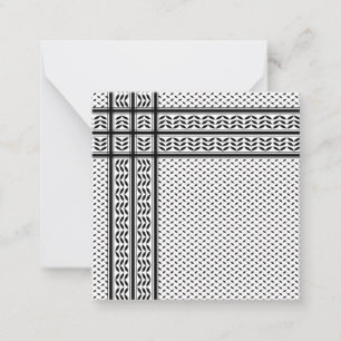 Carte De Correspondance Symbole Keffiyeh de la Palestine Motif de résistan