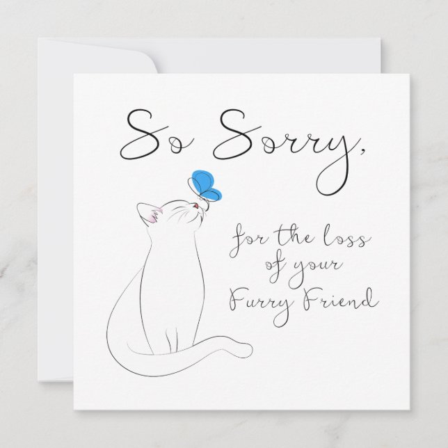 Carte De Correspondance Sympathie pour chat animal (Devant)