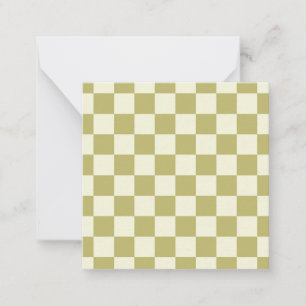Carte De Correspondance Tablier en kaki foncé et beige