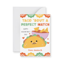 Taco Classroom Valentine's Day Card pour enfants