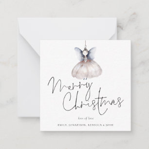 Carte De Correspondance Taille mini   Fairy Minimaliste Merry Christmas Ca