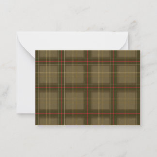 Carte De Correspondance Tartan Classique en Tabac