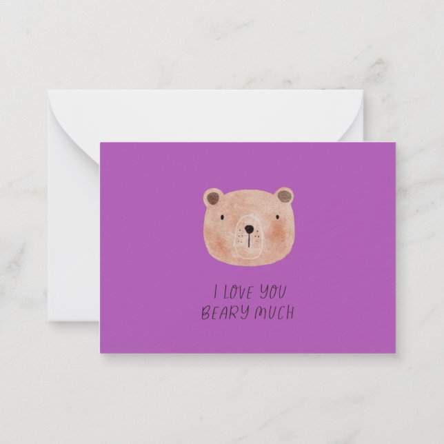 Carte De Correspondance Teddy Bear Cuisinement Lover (Dos)