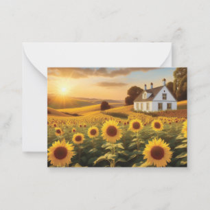 Carte De Correspondance Terrain de tournesol