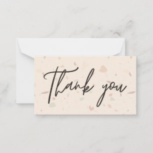Carte De Correspondance Terrazzo branché et Merci de script signature