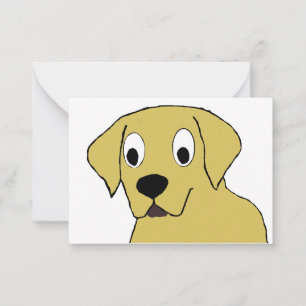 Carte De Correspondance Tête de dessin de laboratoire jaune LR