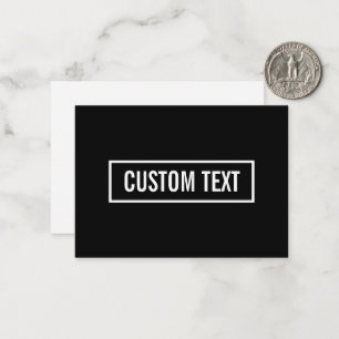 Carte De Correspondance Texte modifiable moderne dans le cadre style logo