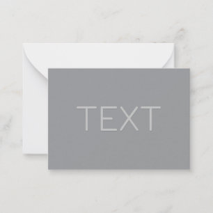 Carte De Correspondance Texte simple à 3 dimensions   Gray