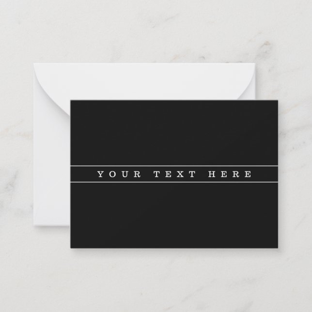 Carte De Correspondance Texte Simple Et Bandes Minces (Devant)