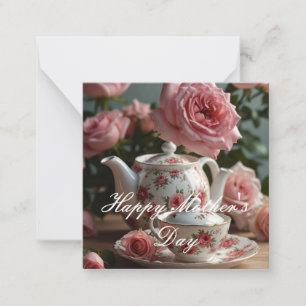 Carte De Correspondance Thé à la rose du chou rose