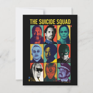 Carte De Correspondance The Suicide Squad   Retro Grid With Amanda Waller