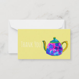 Carte De Correspondance Théière à aquarelle