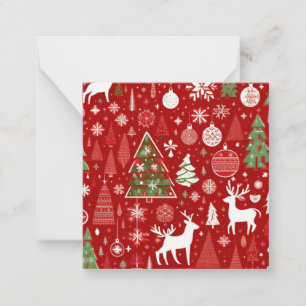 Carte De Correspondance Thème de Noël Flambeaux de Noël