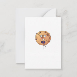 Carte De Correspondance Thème de nourriture mignonne de cookie