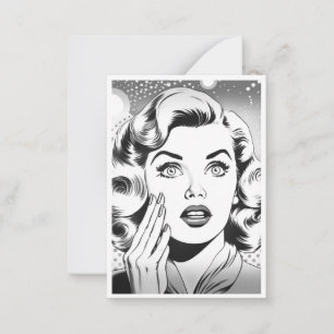 Carte De Correspondance thème/dessin popart rétro