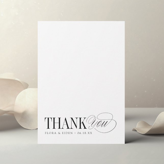 Carte De Correspondance Timeless Thank You Personalized Stationery (Timeless Thank You Personalized Stationery Note Card)