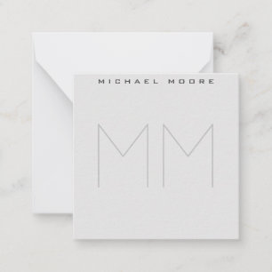 Carte De Correspondance Titre monogramme moderne minimaliste