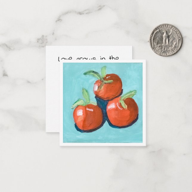 Carte De Correspondance Tomates Rouges (Devant/Arrière en situation)