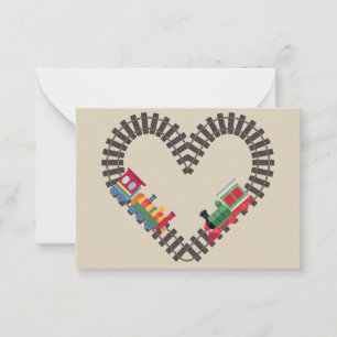 Carte De Correspondance Train de la Saint-Valentin Chemin de fer Cœur 