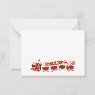 Carte De Correspondance Train de Noël