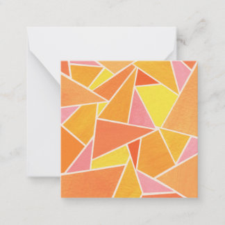 Carte De Correspondance Triangles orange