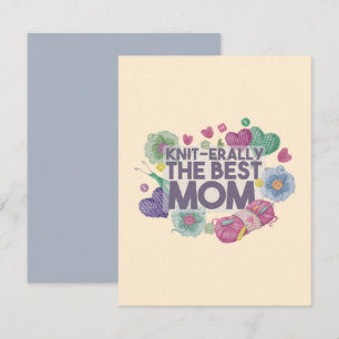 Carte De Correspondance Tricoteuse - la Meilleure Maman
