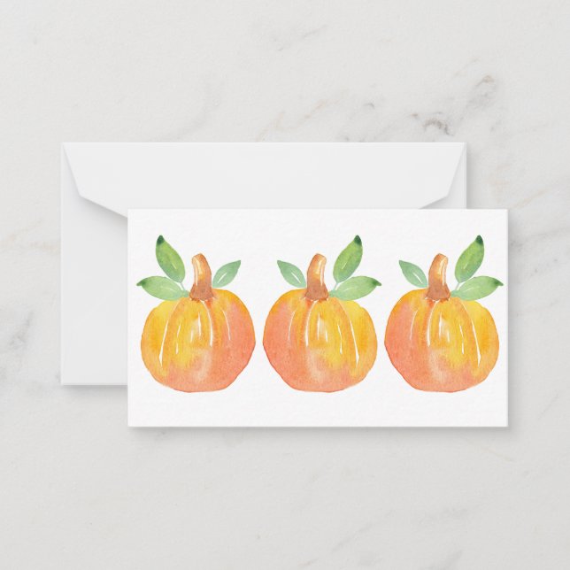 Carte De Correspondance Trois citrouilles aquarelle 2 (Devant)