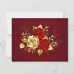 Carte De Correspondance Trois Roses de bijoux