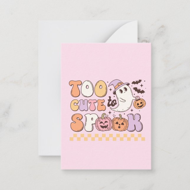 Carte De Correspondance Trop mignon pour parler Halloween (Devant)