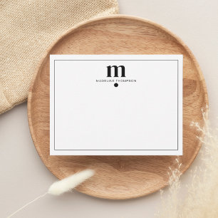 Carte De Correspondance Typographie classique moderne de Monogramme à poin