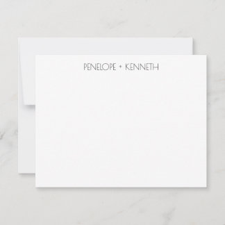 Carte De Correspondance Typographie contemporaine Minimaliste Nom du coupl
