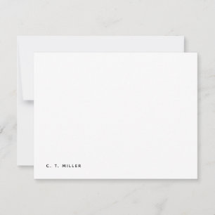 Carte De Correspondance Typographie de retrait gauche simple Nom professio