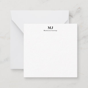 Carte De Correspondance Typographie élégante de monogramme