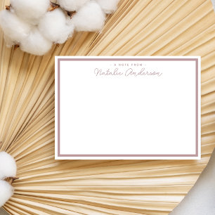 Carte De Correspondance Typographie minimale Décontracté Script Pastel Ros