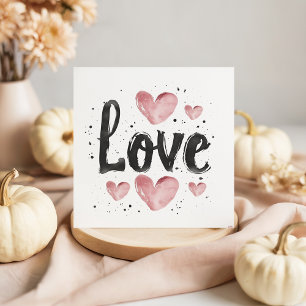 Carte De Correspondance Typographie minimaliste Love Valentine's Day Card