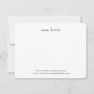 Carte De Correspondance Typographie Rétro Vintage Simple 