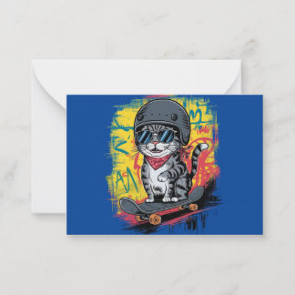 Carte De Correspondance Un design unique et amusant avec un chat élégant n