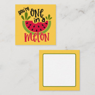 Carte De Correspondance Un jeu de mots sur la pastèque One in a Melon
