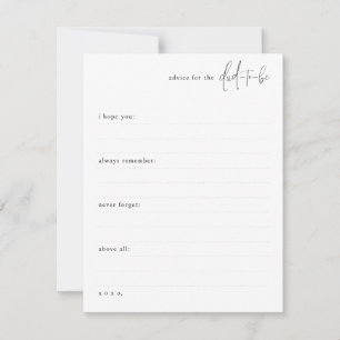 Carte De Correspondance Un petit conseil pour le futur papa