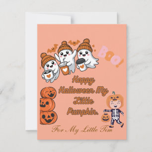 Carte De Correspondance Un voeu d'Halloween Éffrayant et sucré