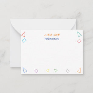 Carte De Correspondance Une note de l'enseignant Gift