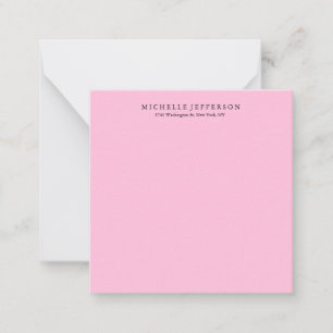 Carte De Correspondance Unique Design Moderne Et Élégant Rose