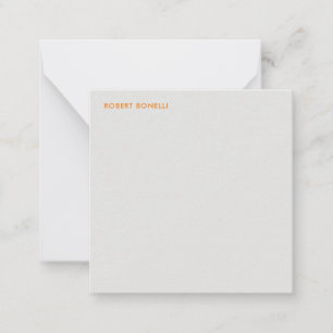 Carte De Correspondance Unique moderne Platine gris minimaliste