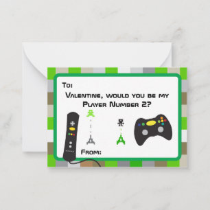 Carte De Correspondance Valentines de salle de classe d'école de Gamer du