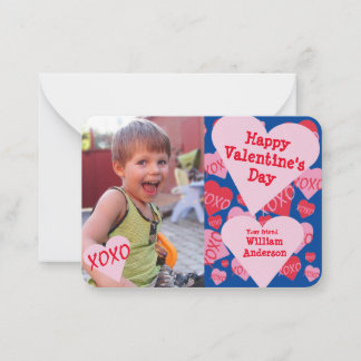 Carte De Correspondance Valentines Jour Photo Classe XOXO Chérie