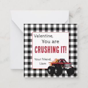 Carte De Correspondance Valentines Monster Truck