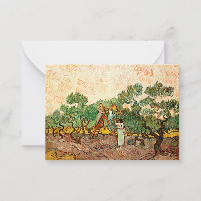 Carte De Correspondance Van Gogh - Femmes cueillette d'olives (Devant)