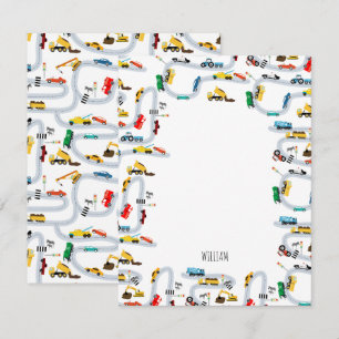 Carte De Correspondance Véhicules de transport Voitures et Camions Road Ki