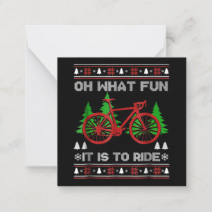 Carte De Correspondance Vélo Oh Quel Plaisir Vélo Chemise De Noël Laide